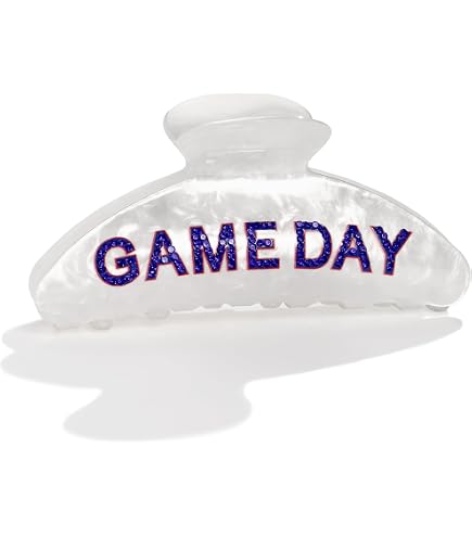 Game Day Hair Claw Beaded Checkered Football Sports Fan Mom Accessories Amazon.com: Game Day Hair Claw Clip for Women Beaded  main image 3