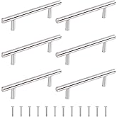 Gartful 6PCS Silver Metal Handles for Resin Casting Mold, T-Shape With Screw Set for Epoxy Resin Tray, Faux Agate, Serving Bo