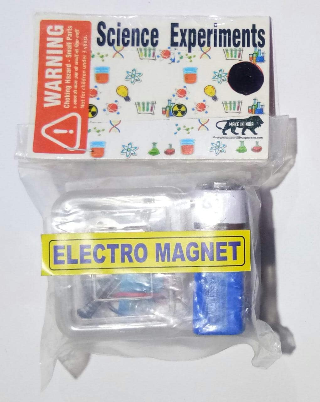 SSP Making Magnet with Electric Current Science Project Basic Electromagnet Material DIY kit for School Project with Manual Paper Inside with Diagram