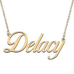 HUAN XUN Customized Custom Simple Any Name Necklace