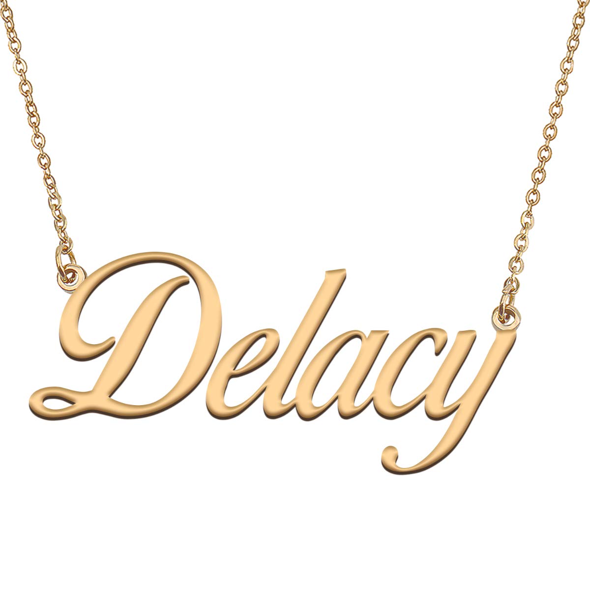 HUAN XUN Customized Custom Simple Any Name Necklace