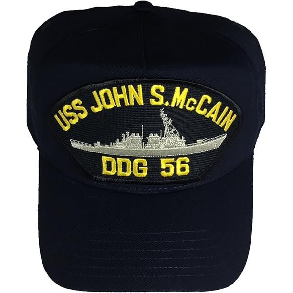 USS JOHN S. MCCAIN DDG-56 Hat - NAVY BLUE - Veteran Owned
