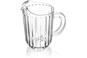 New Star Foodservice 46106 Resturant-Grade Polycarbonate Plastic Water Pitcher, 60 oz, Clear