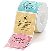 NIIMBOT Labels for B1/B21/B31 Label Maker, 34 x 34 mm (1.34'' x 1.34'') 200 Labels/Roll, Thermal Label Tape for Home Office Small Business Labeling Tape Replacement(Colorful)