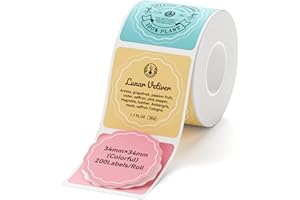 NIIMBOT Label Maker Labels B1/B21/B3S Label Tape, Thermal Label Tape, Waterproof, Oil Resistant Label Tape for Home Office Sm