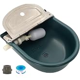 Automatic 1.2 Gallon Water Trough Cow Cattle Horse Water Bowls with Float Valve Livestock Tool Bowl for Cat Goat Sheep Dog Animal Drinking Equipment