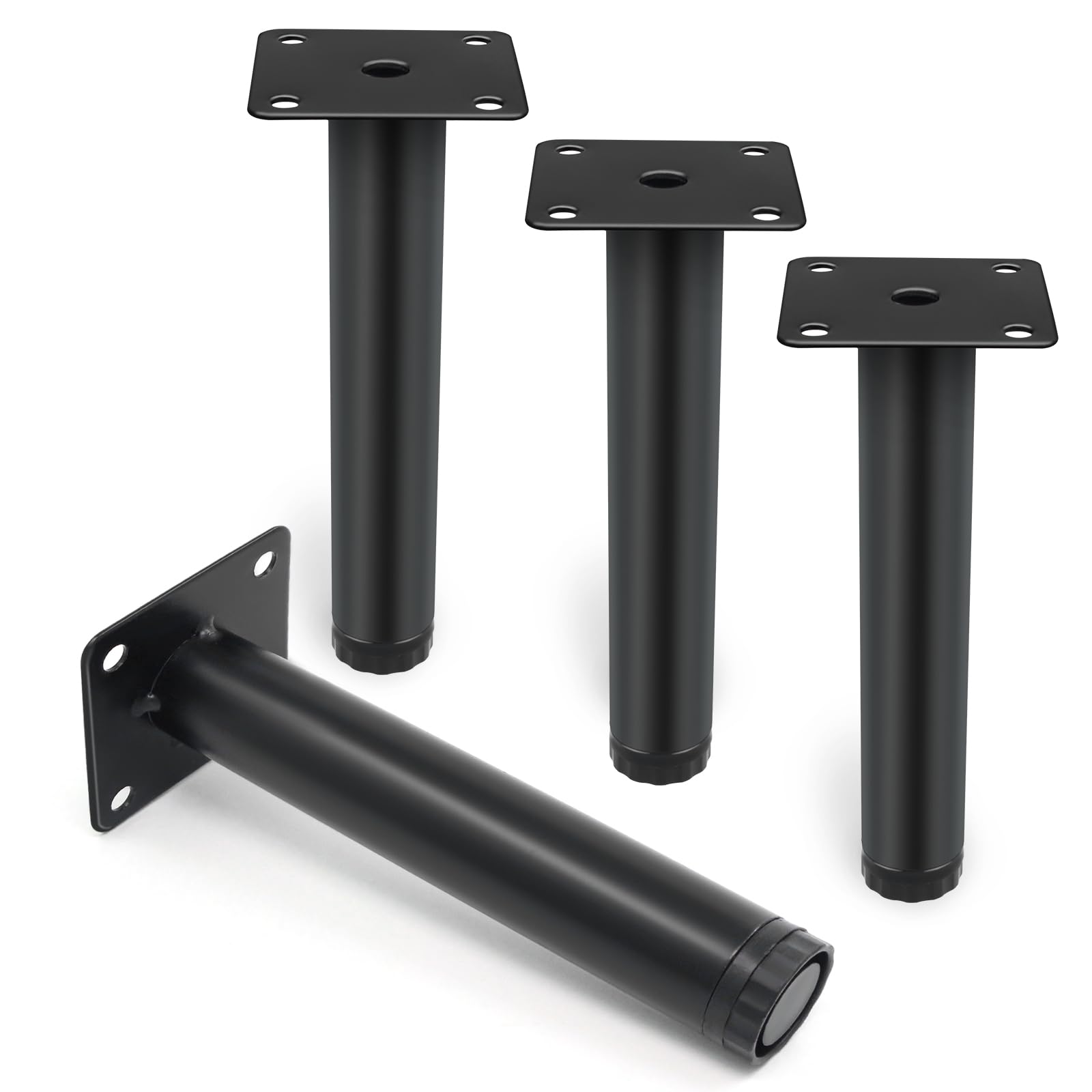 Wkmamo 4 Pcs Metal Furniture Legs,10cm/15cm Black Metal Sofa Feet,DIY Furniture Replacement Legs,Furniture Support Feet for Sofas, Tables, Cupboards