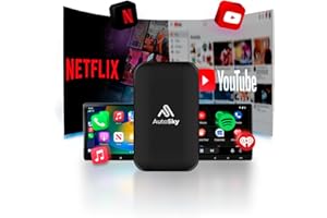 AutoSky Wireless CarPlay and Android Auto AI Box Lite Plus 2.0 for Wired CarPlay Cars - Supports Netflix and YouTube