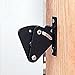Acrux7 Sliding Wood Barn Door Lock Latch Set, Rustic and Simple Designed, Black Powder Carbon Steel
