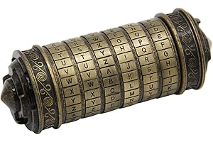 yofit Da Vinci Code Mini Cryptex Lock Puzzle Box with Hidden Compartments for Notes Paper Money Rings Jewelry, Anniversary Romantic Birthday Gifts for Her Men Women Girlfriend
