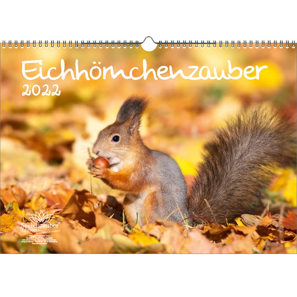 Squirrel Magic DIN A3 Calendar for 2022 Squirrel Seelenzauber