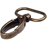 1-inch Antique Brass Curved Lobster Clasps Swivel Trigger Clips Snap (Pack of 20)