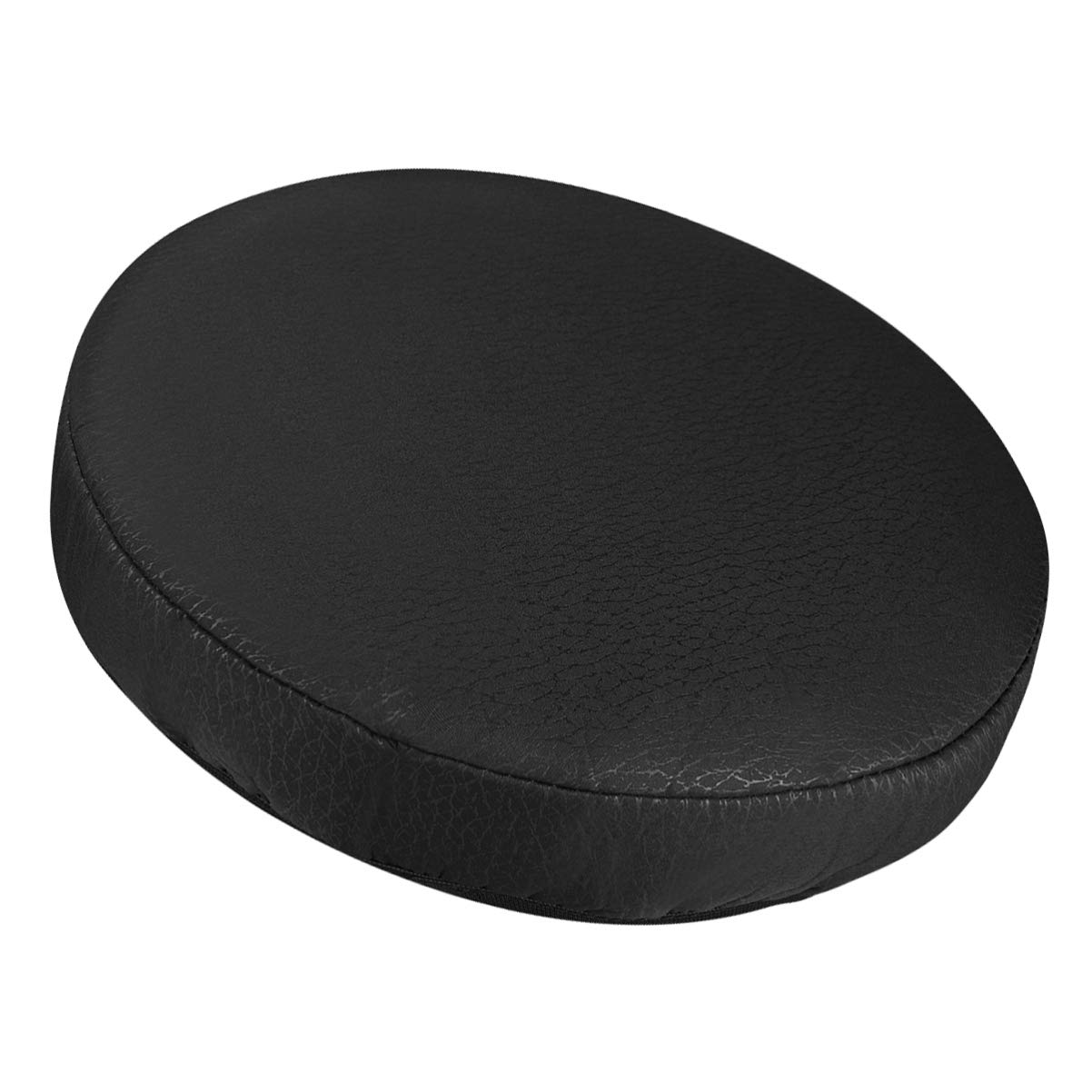 Wakauto Stool Cover Black Round Chair Seat Cover for 35cm Stools, Thick Elastic Barstool Seat Cushion Cover Comfortable Soft Cover