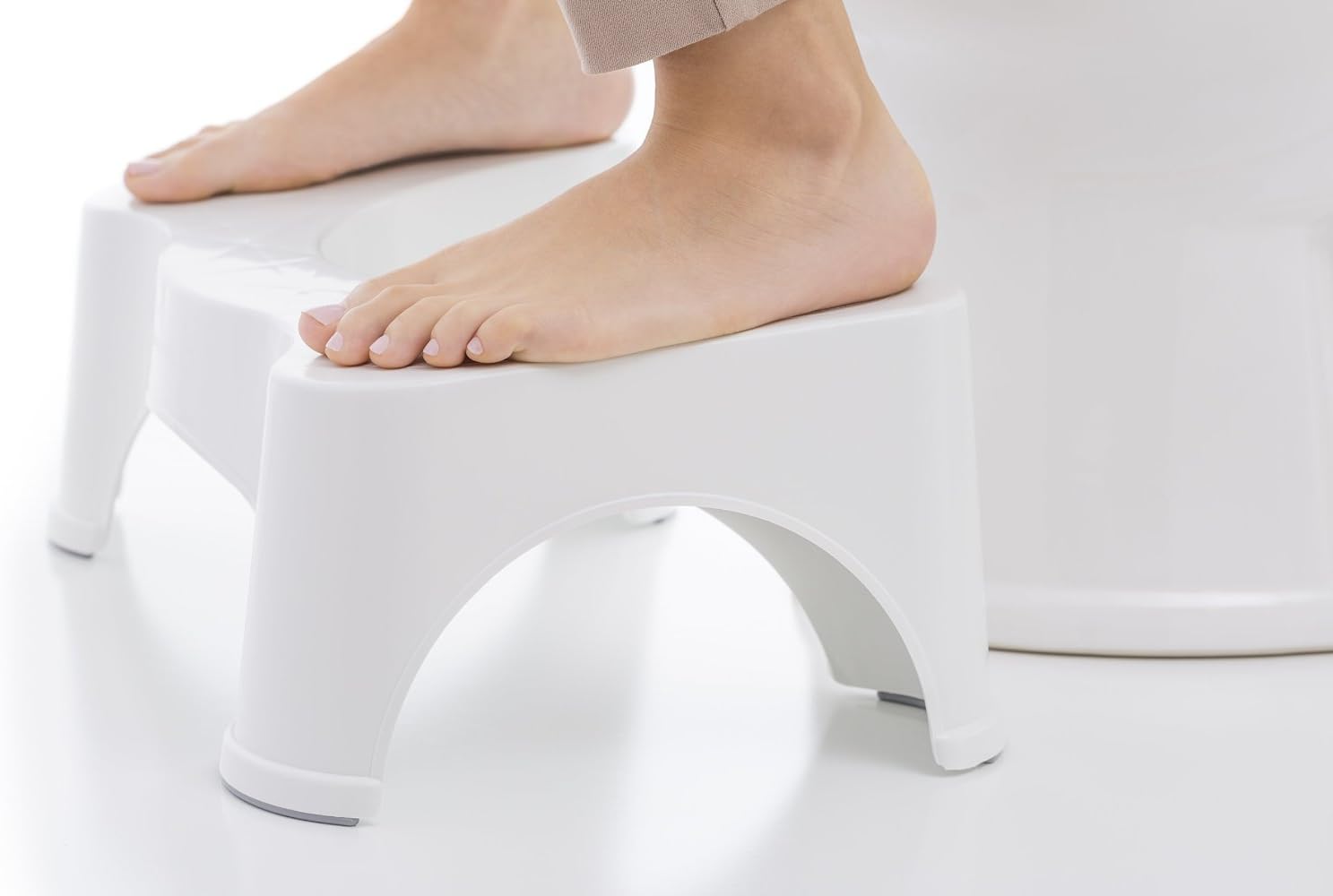 Squatty Potty The Original Bathroom Toilet Stool, 7 Inch height, White: Health & Personal Care