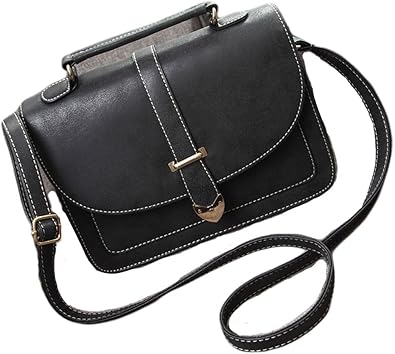 Amazon レディース 韓国風 ショルダーバッグ カジュアル ハンドバック 斜めがけ ブラック ショルダーバッグ