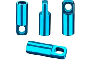ADIOPRO 4 Pack Aluminum Presta Valve Caps for Bikes - Tubeless Valve Stem Covers with Valve Core Remover - Fits Presta French Valves on MTB, Road Bikes, Bicycles - Light Blue