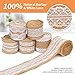 LEOBRO 12 Yards Burlap Ribbon, 6 Rolls Burlap Lace Ribbons in 6 Assorted Styles, Handmade Burlap Ribbons for Crafts, Wedding Decoration, Party Decor, Mason Jars, 2 Yards/Roll