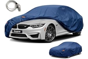 Kaugung Heavy Duty Car Cover Custom Fit BMW 3 Series 330i 328i M3 430i M4 (2001-2025), Waterproof All Weather Resistant Outdoor Sun Rain Dust Snow Protection with Anti-Theft Lock.