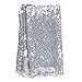 Ling's moment Sparkly Sequin Table Runner Silver 12 x 108 Inch (Hem Edge) for Thanksgiving Christmas Wedding Engagement Party Bridal Baby Shower Dresser Decorations