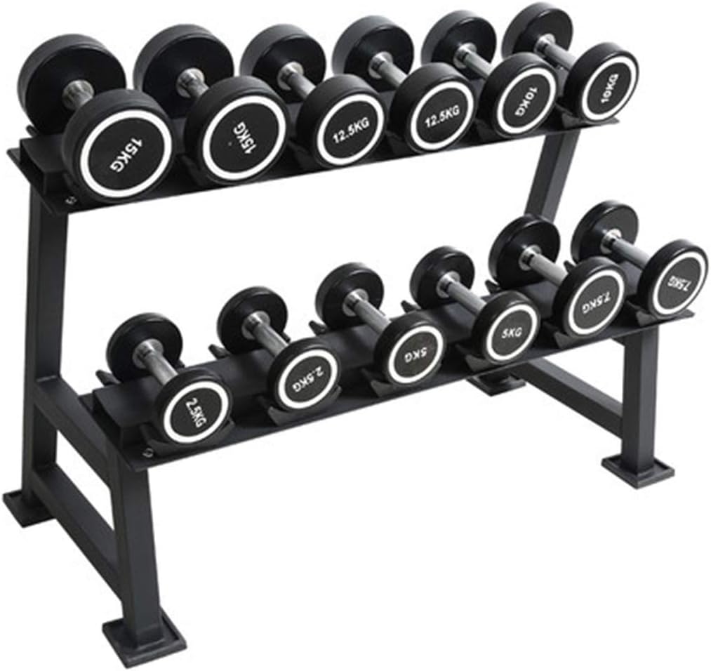 Dumbbell Racks Hex Home Gym Small Double Set (Excluding Dumbbells) Assortment of Dumbbells Large Capacity High Load (Color : White, Size : 72.35372cm)
