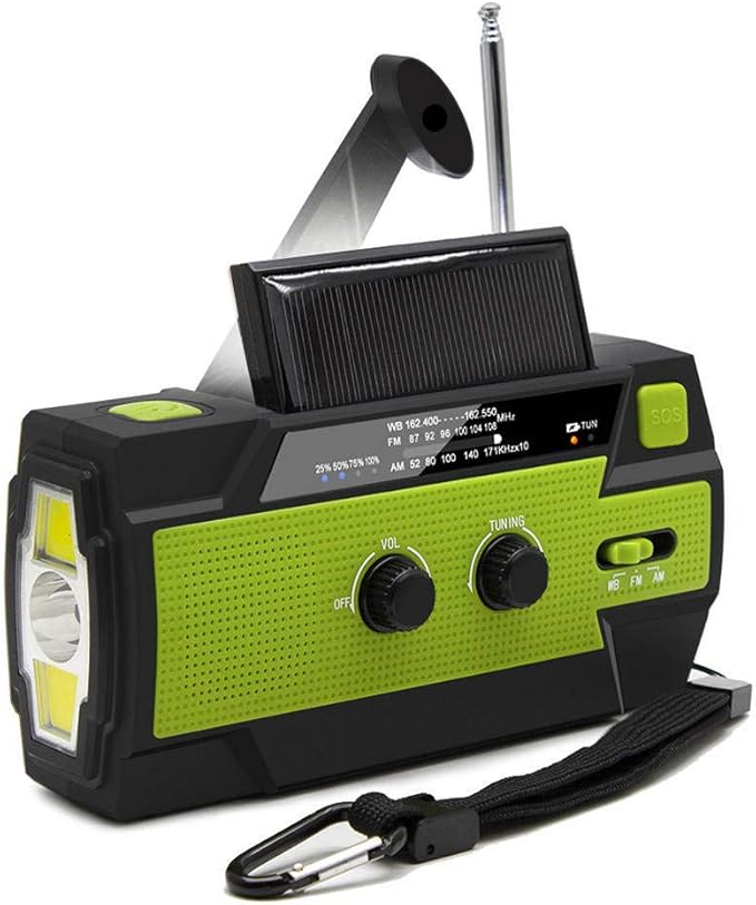 YOLEABY Radio Hand Kurbel Radio 4000mAh Solar Radios mit Antrag Sensor