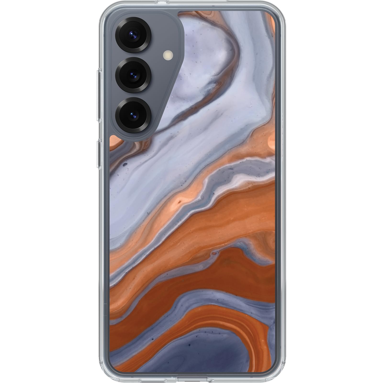 OtterBox Samsung Galaxy S25+ Symmetry Series Clear Magnet Case - High Desert Marble (Blue) Image
