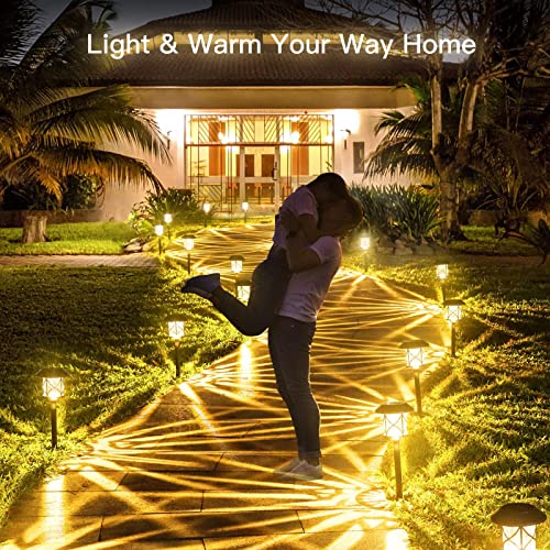 Quntis Solar Garden Lights LED 8 Pieces Solar Garden Lights with Automatic On/Off 3200K Outdoor Lights Garden Decorative IP65 Waterproof for Courtyard Lawn Pool Patio Driveway Trees