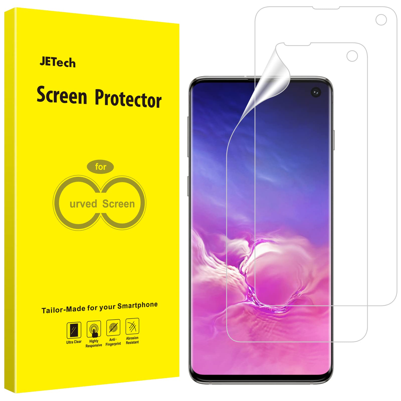 Photo 1 of JETech Screen Protector for Samsung Galaxy S10, TPU Ultra HD Film, Case Friendly, 2-Pack