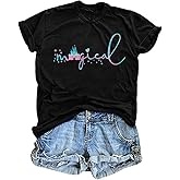 Magical Shirt for Women Magic Kingdom Tshirt Family Vacation Tee Castle Graphic Short Sleeve Tops