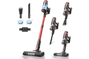 TRDIOL Cordless Vacuum Cleaner, 560W/48KPa/70Mins Vacuum Cleaners for Home,Self-Standing Stick Vacuum with Smart Touch Screen,Rechargeable Lightweight Vacuum for Pet Hair,Carpets, Hard Floors