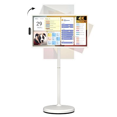 ApoloSign 32'' UHD 4K Smart Portable TV 2nd Gen, 16(8+8) GB RAM+256GB, Android 16, EDLA-Certified, Portable Touch Screen Monitor, Built-in 15000mAh Battery, Full Swivel Rotation, Voice Remote Control