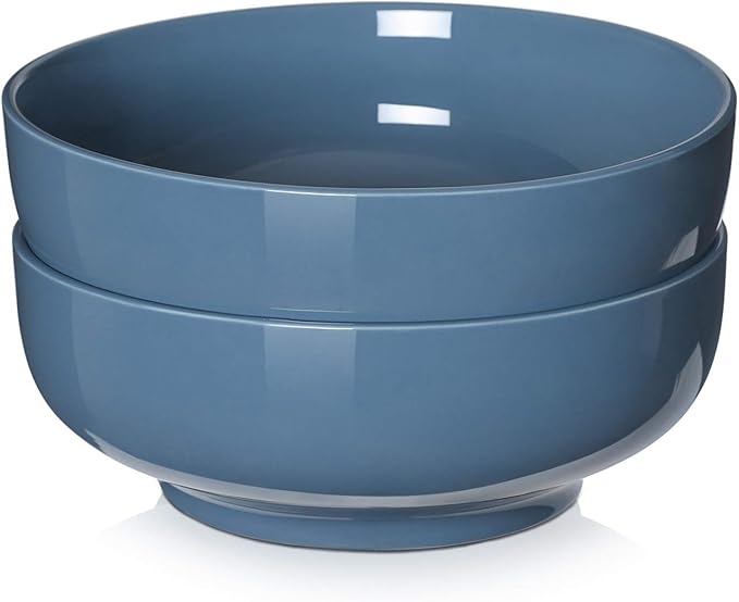 2 Packs DOWAN Porcelain Serving Bowls, 2.8 Quarts Large