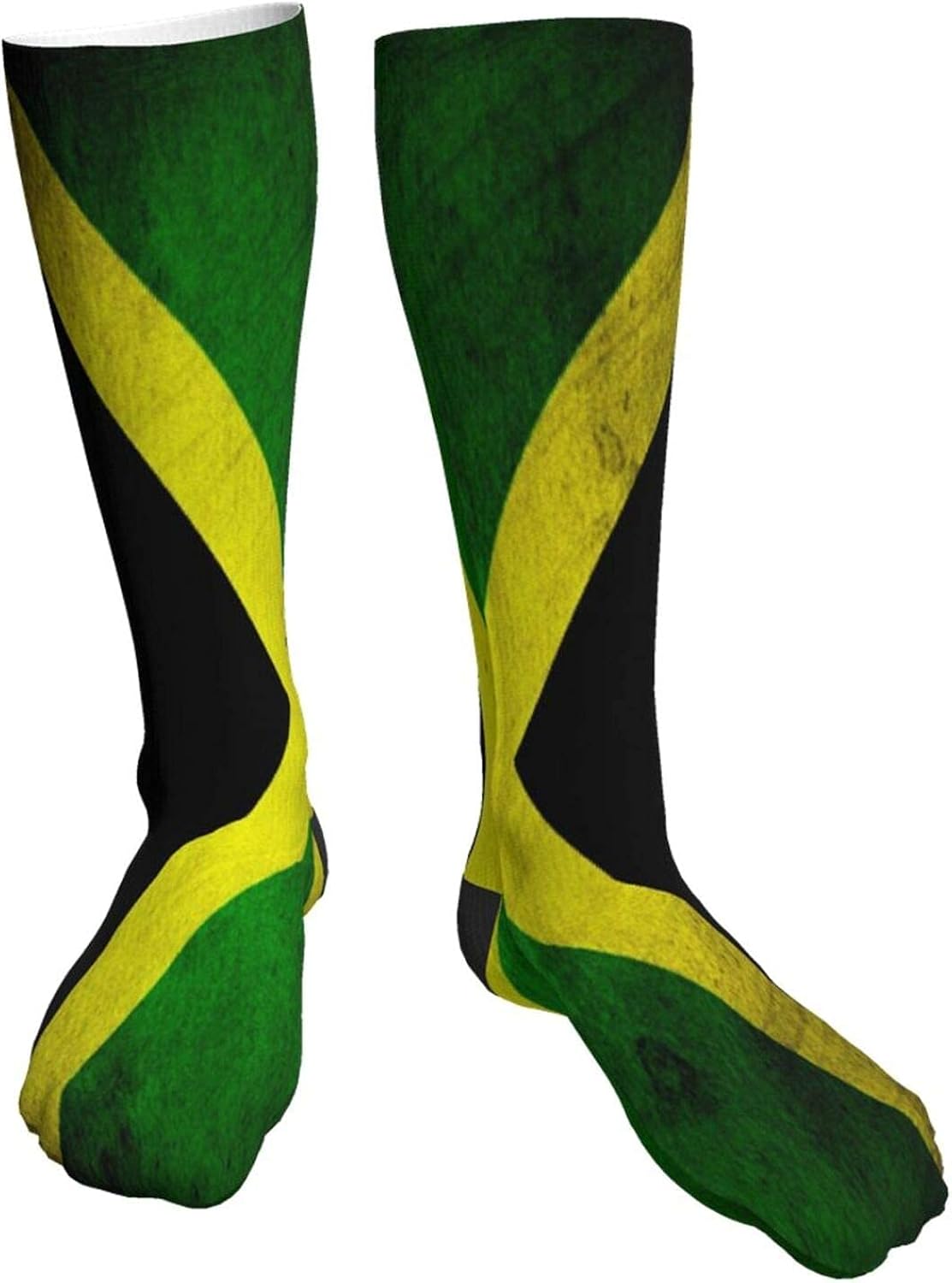 DJNGN Jamaican Flag Women Funny Socks Knee High Stockings Cotton Socks