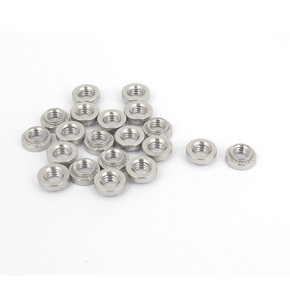 Sourcingmap M5 Stainless Steel Self Clinching Rivet Nut Fastener 20pcs