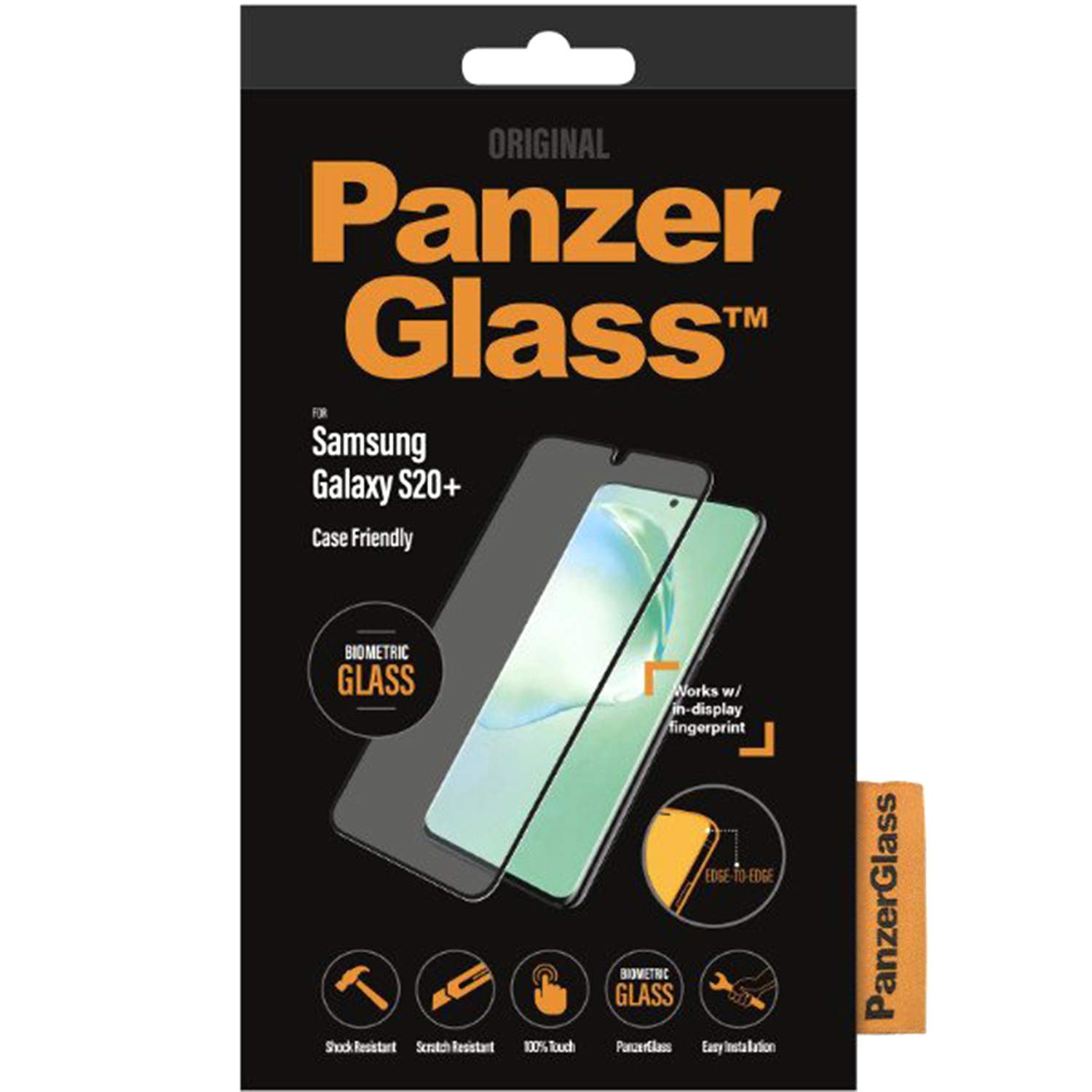 PanzerGlass 7223 Screen Protector Mobile Phone/Smartphone Samsung 1 Piece(s) 7223, Screen Protector, Mobile Phone/Smartphone, Samsung, Galaxy S20+, Resistant to