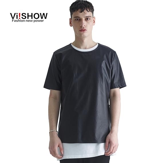 Amazon Viishow 2017年夏 メンズブラック系半袖tシャツ 通気性あるpu