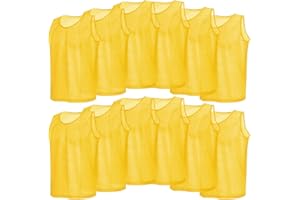 12 Pack Sports Training Vests,Soccer Pinnies Scrimmage Training Vests Mesh Breathable for Adults Youth Jerseys Bibs
