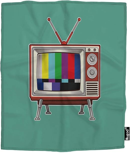 Amazon Co Jp Mugod カラフル テレビスローブランケット レトロテレビアンテナ Technicolor レッド ブルー グリーン ソフト 快適 ふわふわ 暖かい フランネル ブランケット ペット 犬 猫 オールシーズン ベッド カウチ 車 30w X 40h インチ 60w X 80h Inch Yelp Blk
