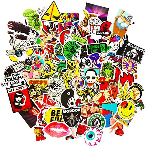 DreamerGO Cool Graffiti Stickers 100 Pieces Various Car Motorcycle Bicycle Skateboard Laptop Luggage Vinyl Sticker Graffiti Laptop Luggage Decals Bumper Stickers (Style A)