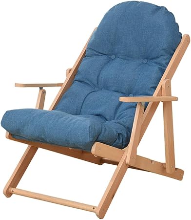 Amazon Com Adjustable Reclining Chair Patio Chairs Relaxing Lounge Chair Leisure Chair Siesta Lounge Chair Sun Lounger Office Lunch Break Chair Lazy Couch Color Blue Garden Outdoor