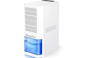 EasyAcc® Dehumidifier for Basement, (900 sq. ft) Ultra-Dehumidifier for Home -1L/Day with 4 Copper Pipes-Dehumidify by 4 time