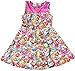 Shopkins Girls' Scuba Skater Dress w/Mesh Illusion Neckline Pink