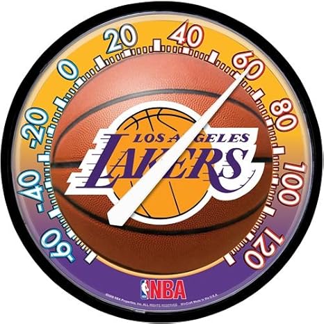 Amazon Com Wincraft Nba Los Angeles Lakers Round Thermometer 12 75 Wall Clocks Sports Outdoors