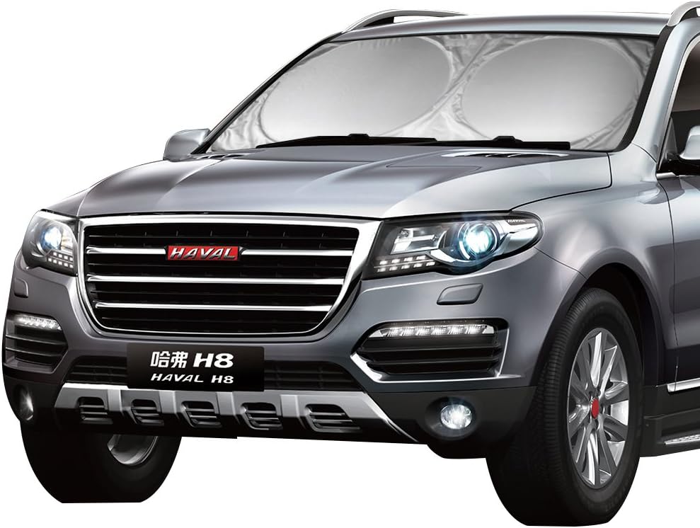 Car Sun Shade,Best protector of your asset.Drastically Reduces Dashboard and Interior Temperatures,UV Auto Protector,Flexible Size for SUV, Truck,Fit Car Sun Screen small silver 150x70cm
