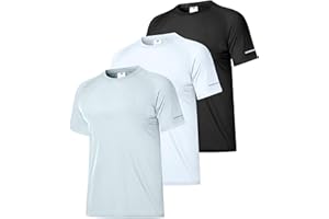 Boyzn 1 or 3 Pack Men's Rash Guard Short Sleeve UPF 50+ Sun Protection Swim Shirt Quick Dry Beach T-Shirt for Surfing Fishing