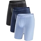 DAVID ARCHY Mens Underwear Boxer Briefs Breathable Soft Moisture-Wicking with Fly Underwear for Men Multipack