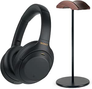 Amazon.com: Sony WH-1000XM4 Wireless Noise-Canceling Headphones Bundle with  divvi! Black/Walnut Headphone Stand - Black : Electronics