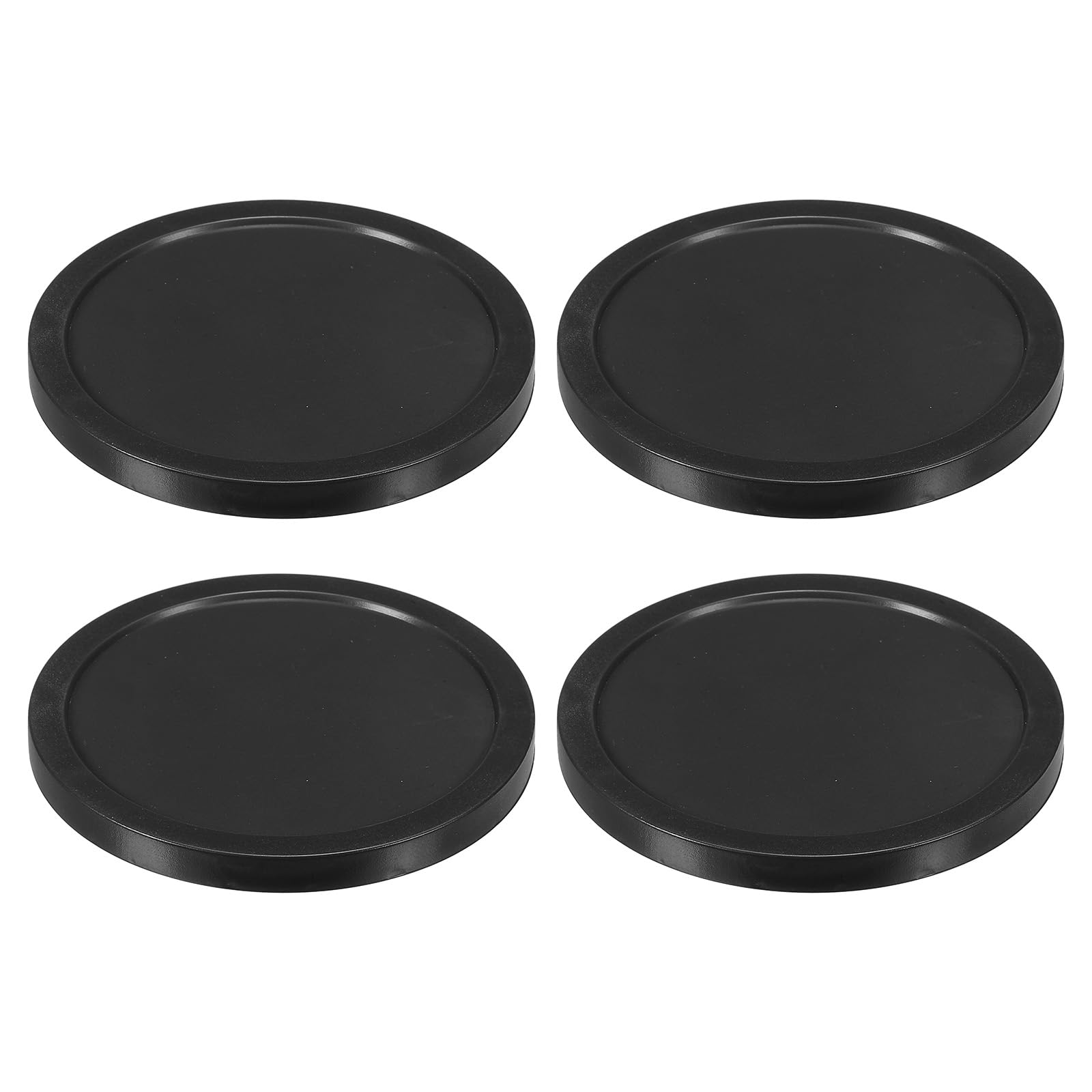 PATIKIL Air Hockey Pucks 3.2 Inch, 4Pcs Air Hockey Heavy Replacement Pucks for Game Tables Equipment Accessories, Black