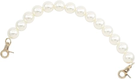 Amazon.com: Cadena de repuesto de 11.8 in con cuentas redondas de imitación  de perla y mango corto, para bolsos, accesorios de bolso, correas de hombro  con hebillas de metal: Arte, Manualidades y