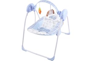 Otrolepota Baby Swing for Infant,Newborn Swing with Music,5 Speed Levels,Timing Setting,Soft Cushion,Foldable Infant Swing for Indoor Outdoor Use 0-9 Months